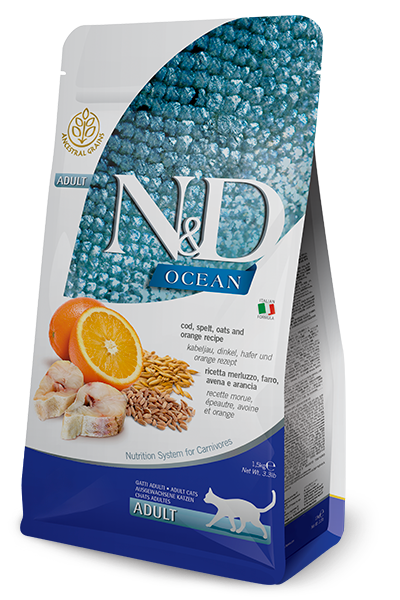 Merluzzo, farro, avena e arancia Adult