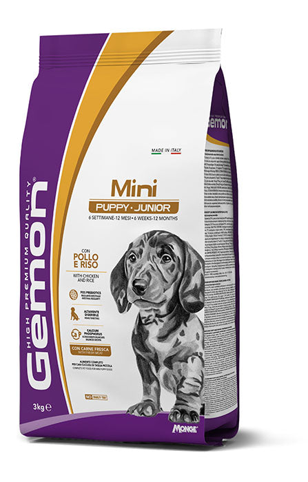 Gemon Mini Puppy and Junior con Pollo e Riso