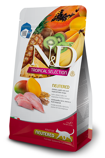 Pollo, farro, avena e frutti tropicali Neutered